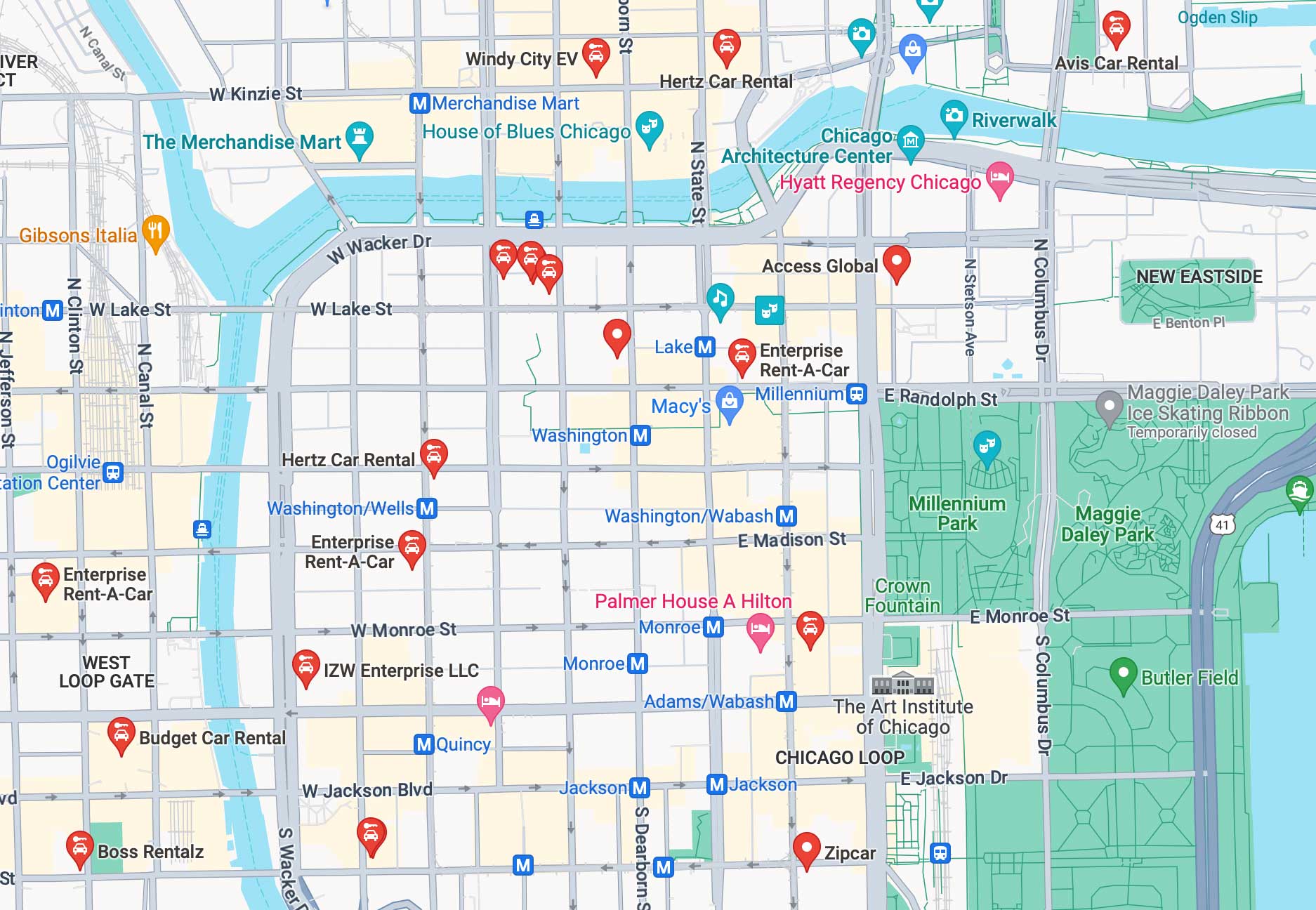 Guaranteed Rate Field-travel-Chicago-driving-map-2023