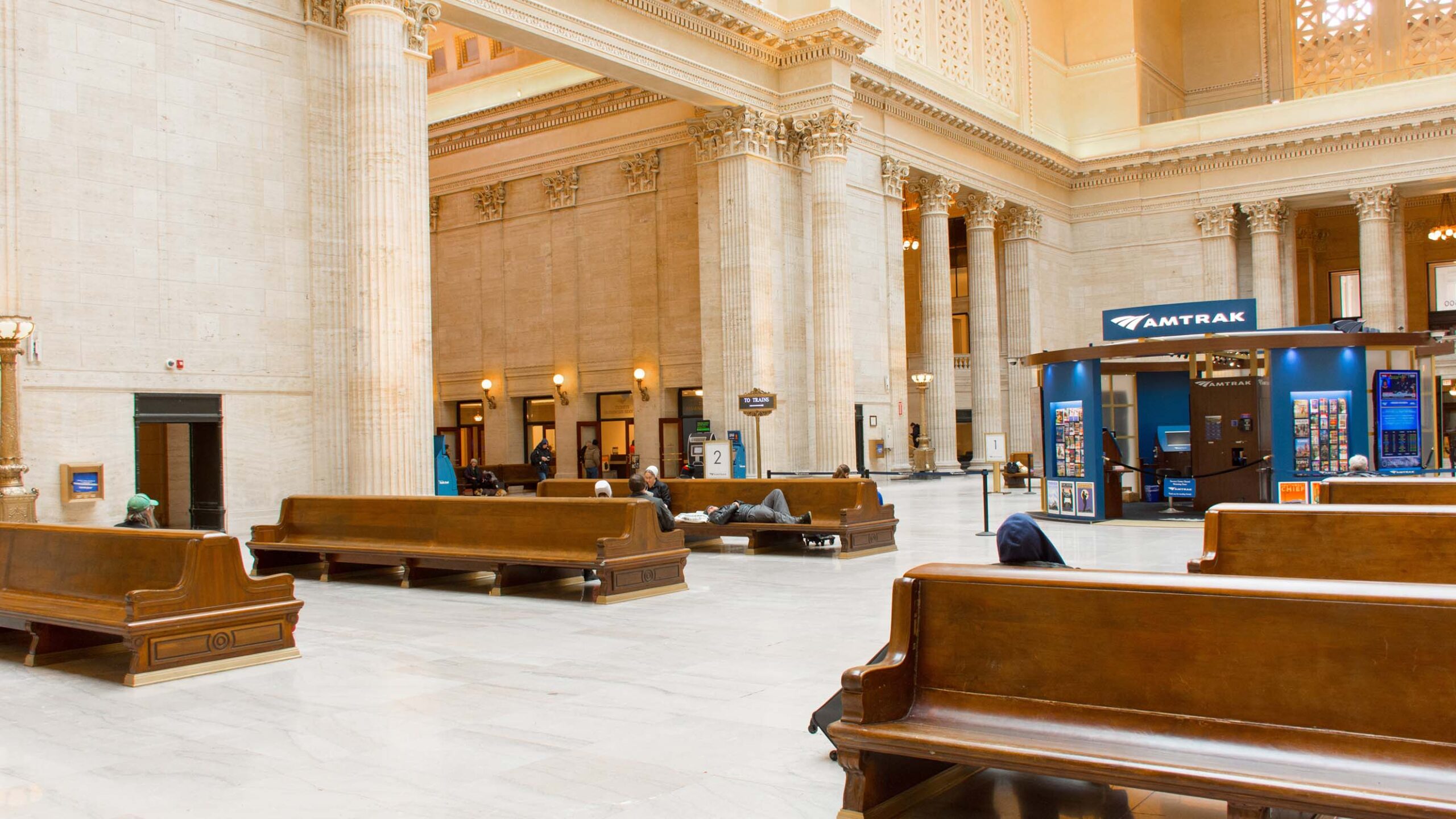 Amtrak kiosk in the Great Hall of Union Station