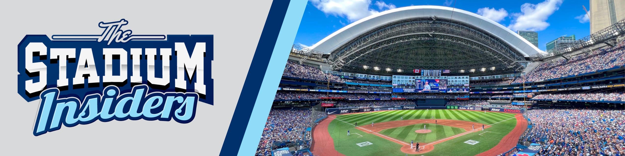 A decorative banner with the TSI logo and a wide angle photo of Rogers Center