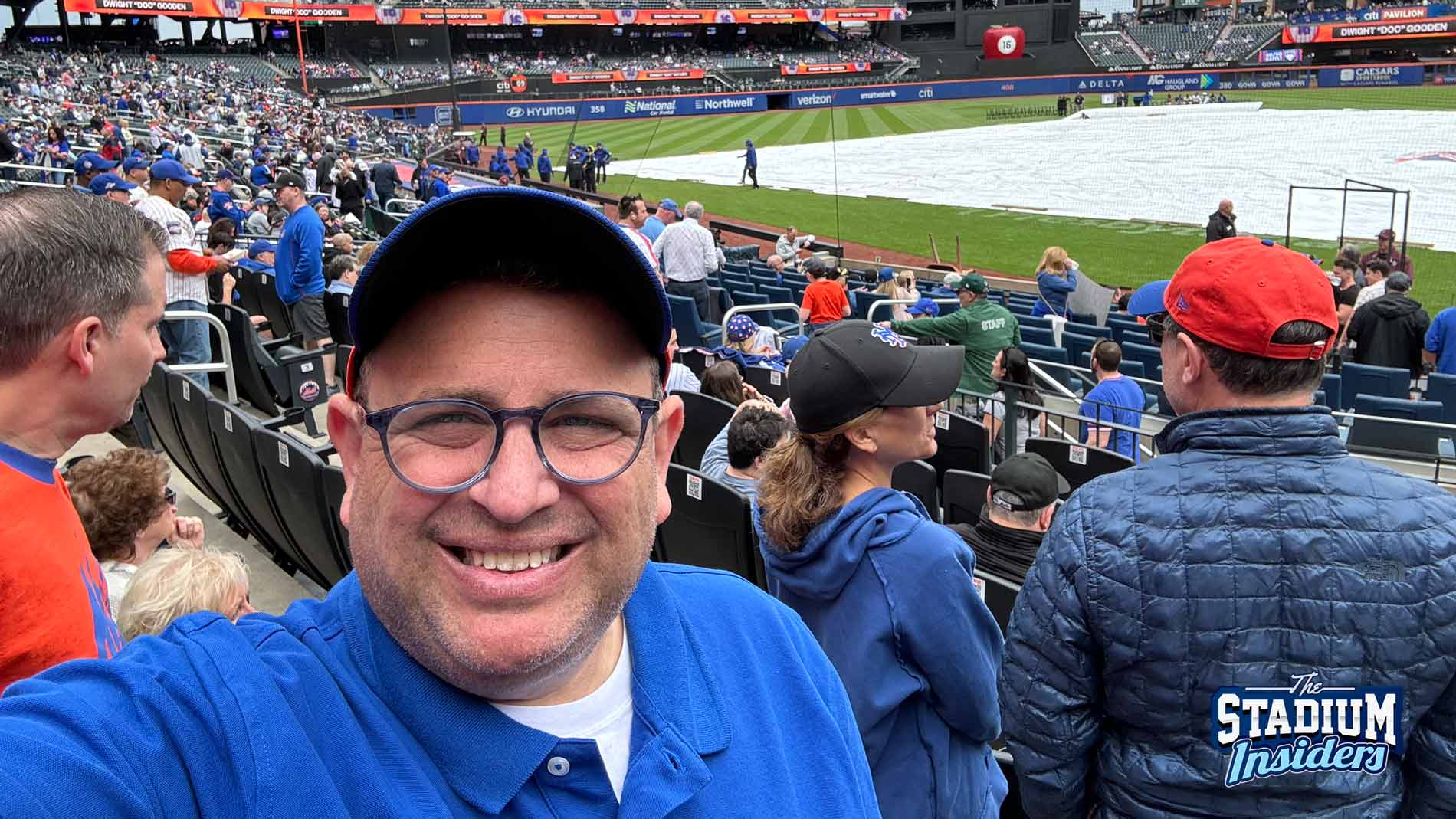 A photo of our Citi Field Contributor Brett taking a selfie from the stands of a Mets game