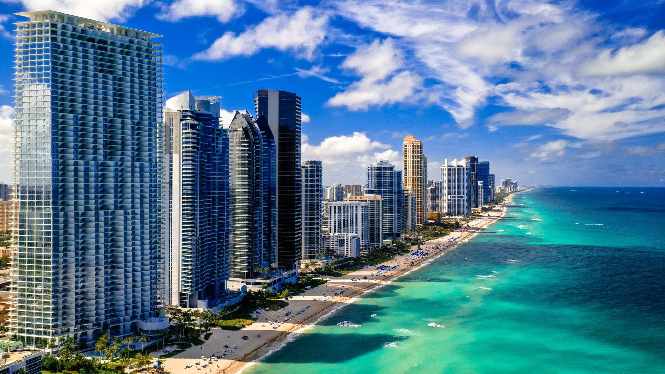 Aerial view of north Miami Beach, where Barcelona and Atletico De Madrid may take place