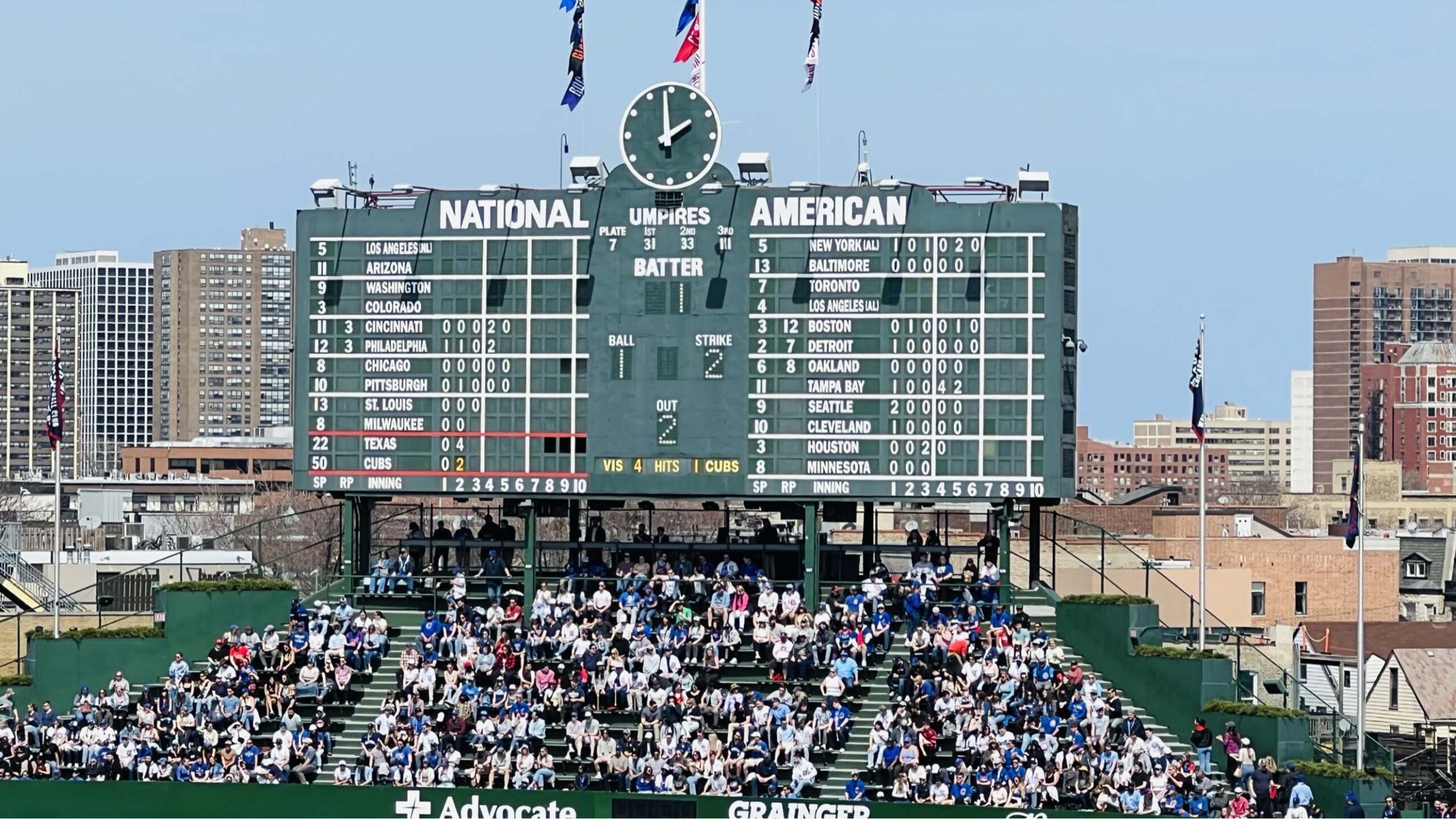 Wrigley Field scoreboard